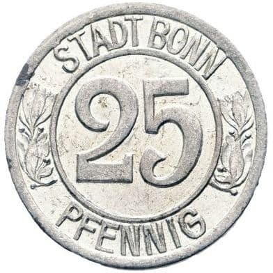 Ciudad de Bonn (Rep. de Weimar) - 25 pfennigs — 1920